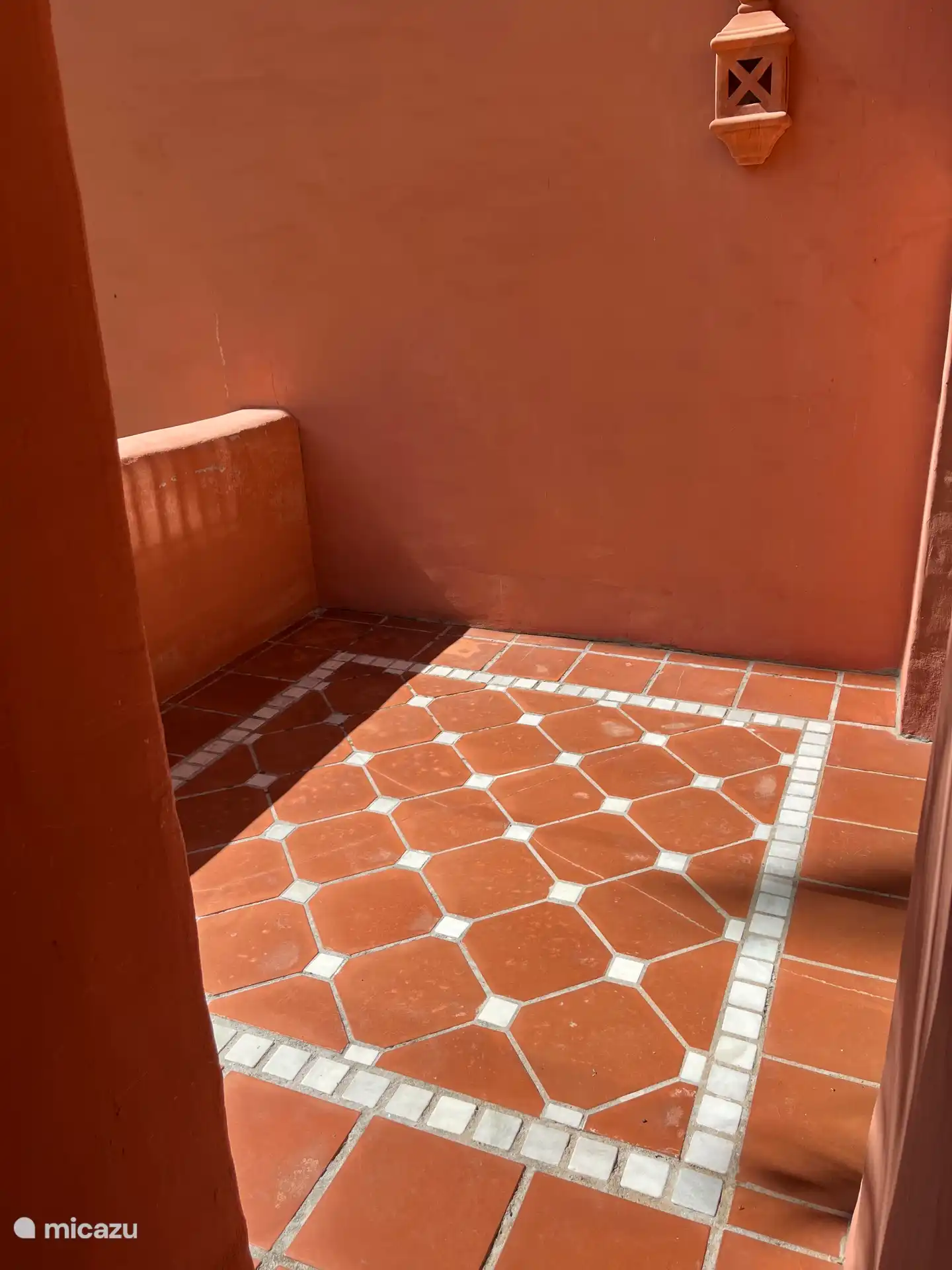 The second terrace is not covered and is adjacent to the master bedroom.