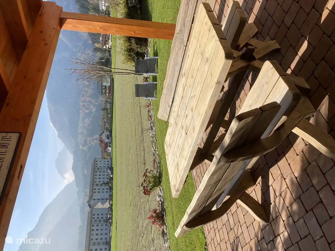 Blick auf die Berge.