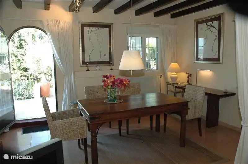 Dining table in the living room