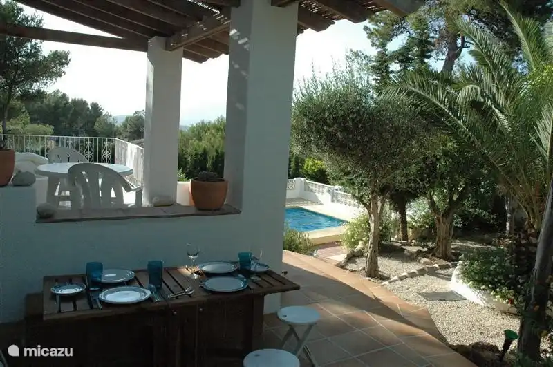 The terrace adjacent to the kitchen.