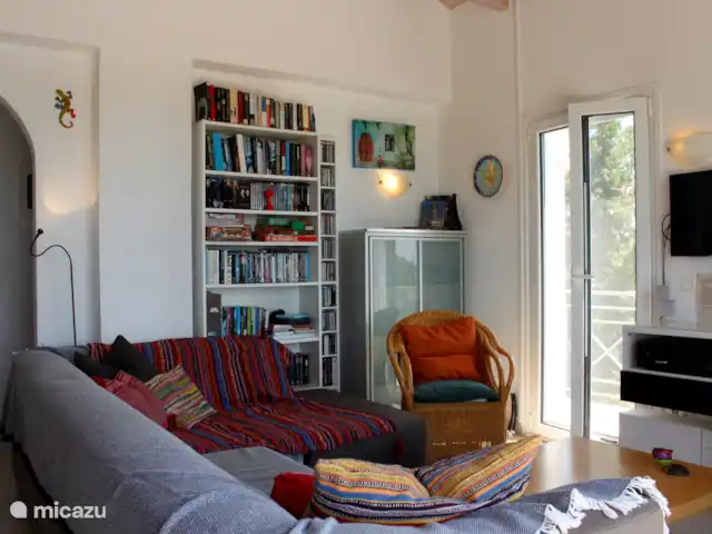 Villa Kerasi piscine plage vue mer | Grèce, Péloponnèse, Evangelismos - villa Salon avec TV, CD/DVD, Chromecast, Netflix, livres, YouTube et divers jeux.  Et bien sûr, se détendre.