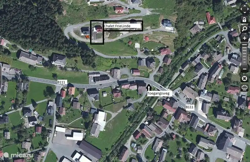 Satellitenbild des Betriebs Lage von Chalet FrieLinde