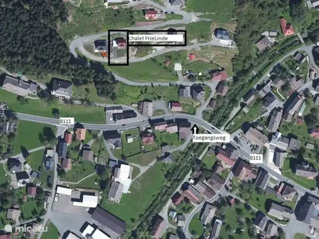 Chalet FrieLinde 2 a 11 personas en Austria, Carintia, Kirchbach - chalet Foto satelital de la ubicación de Chalet FrieLinde