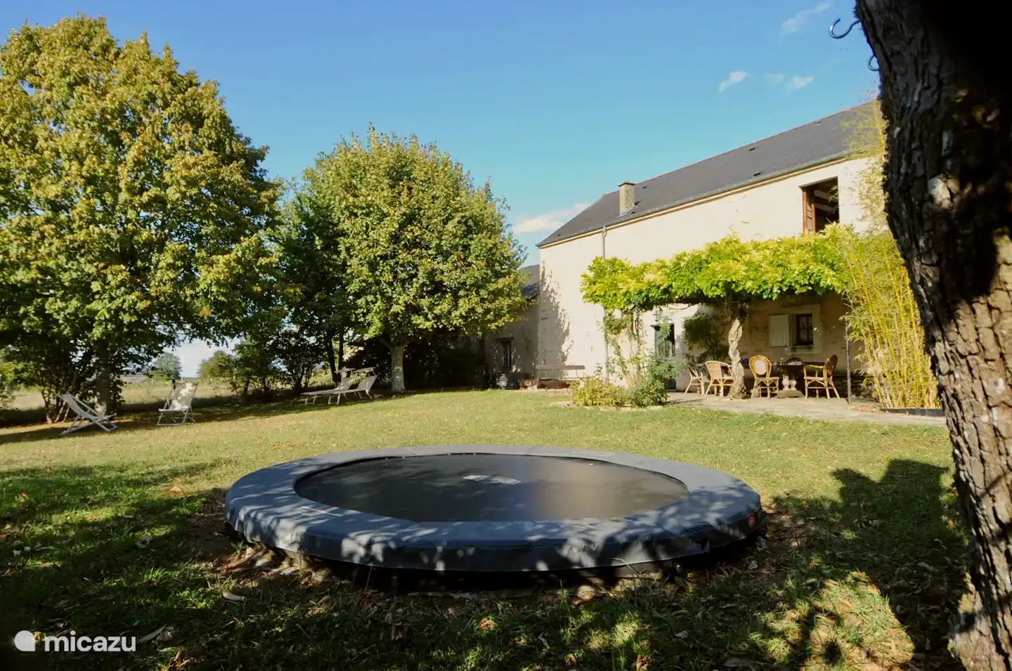 Unser super großes Trampolin im Vorgarten