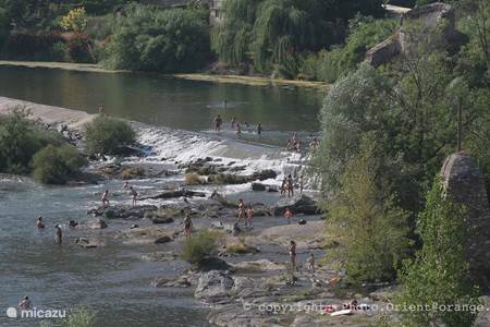 La rivière Orb à Roquebrun.