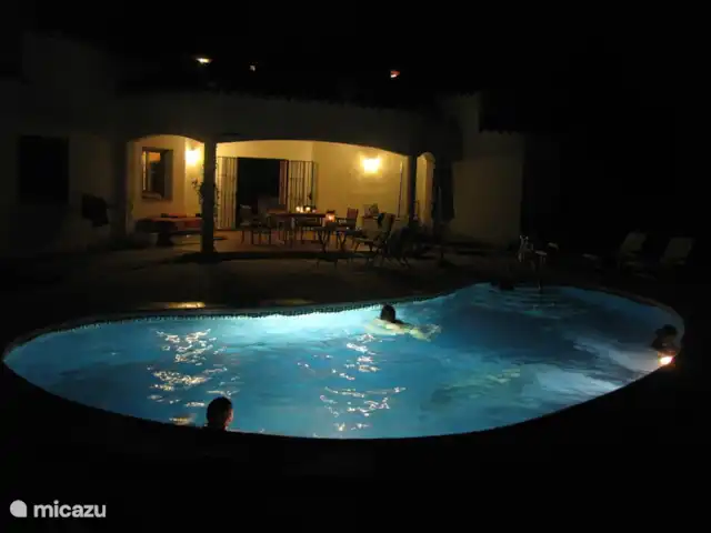 Casa Pimienta huren in Spanje, Andalusië, Velez-Malaga - villa 's Nachts zwemmen.