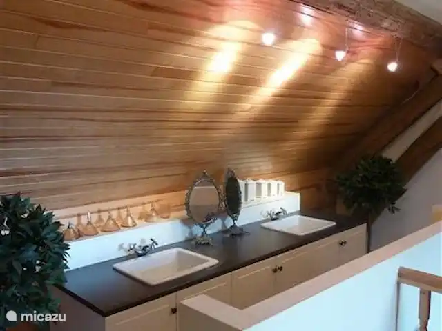 boerderij huren in Frankrijk, Yonne, Lainsecq – Le Champmartin Overloop op 1e verdieping met luxe wasgelegenheid.