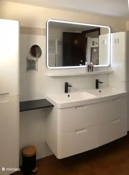 Dito Badezimmer mit 2 Waschbecken. 