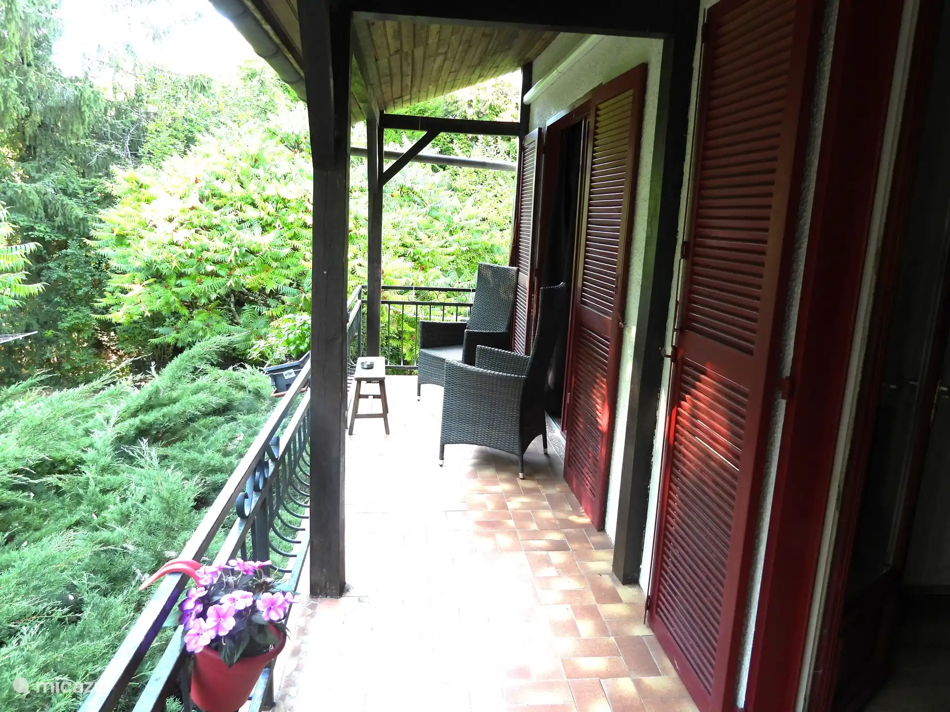 Veranda frente a la sala amarilla