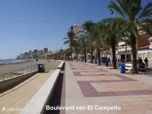 SOL Y MAR, HEERLIJK  appartement. huren in Spanje, Costa Blanca, El Campello - appartement De lange boulevard in het centrum van El Campello. Met heel veel restaurants en terrassen.