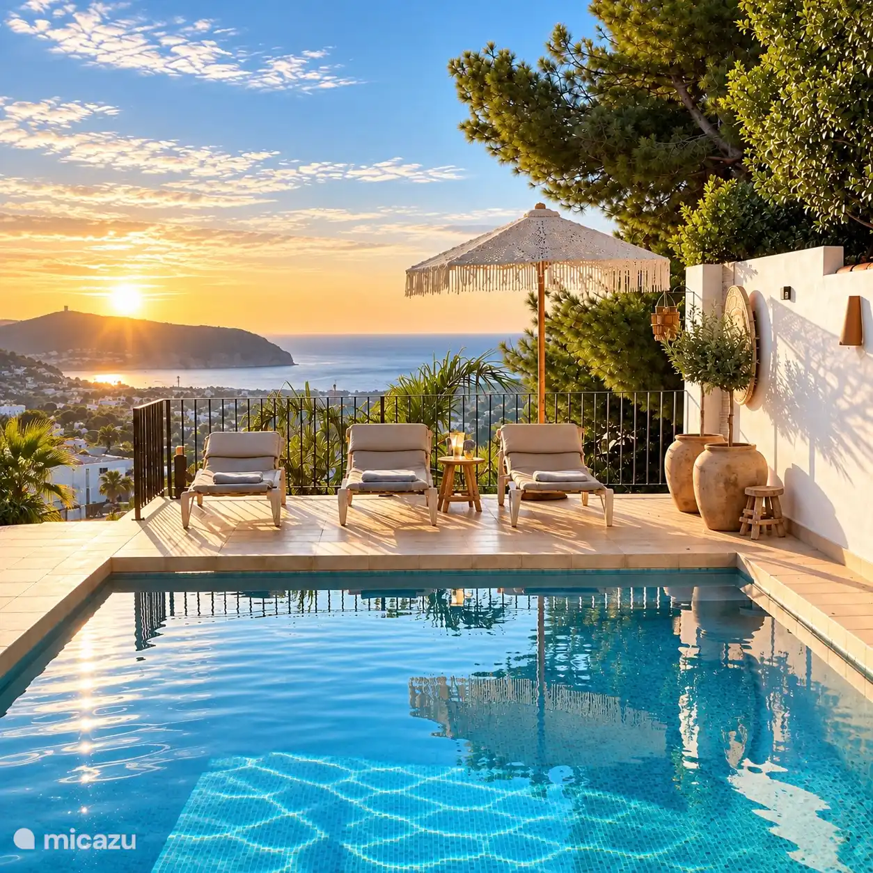 swimming pool with sea view