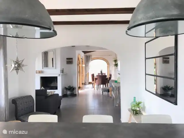 Villa Palma Real en España, Costa Blanca, Moraira - villa habitación vista desde la cocina