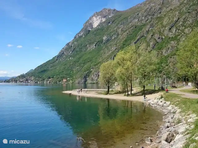 Porto Letizia P11 huren in Italië, Italiaanse Meren, Porlezza - appartement Naast het Lido (zandstrand) bevindt er zich tevens een kiezelstrand.