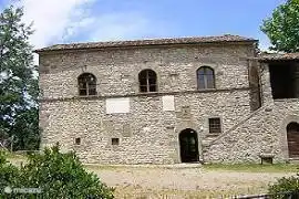 Lugar de nacimiento de Miguel Ángel en el centro de Caprese Miguel Ángel. Ahora un museo con réplicas de obras de arte famosas en el jardín.