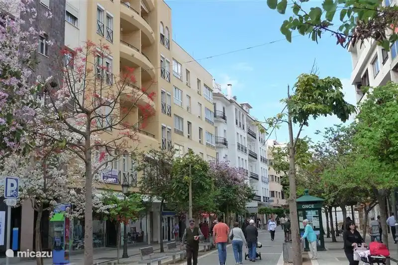 De hoofdstraat van Estepona, de Calle Real, met veel leuke winkeltjes.