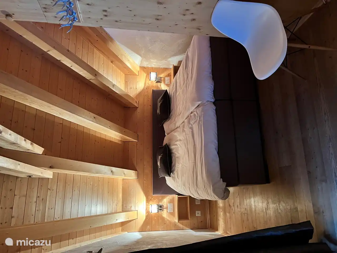 Bedroom with box spring beds on the 1st floor