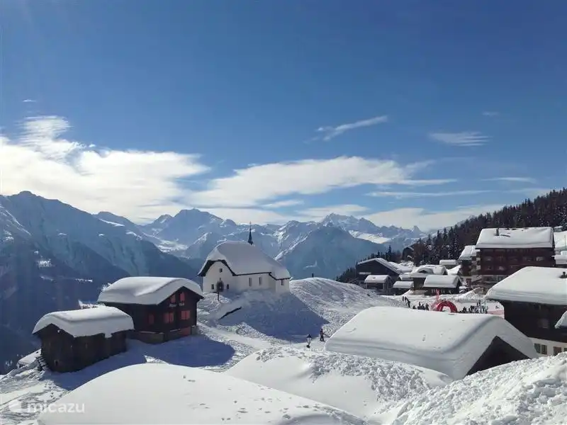 The warm and cozy Bettmeralp with quaint shops and restaurants