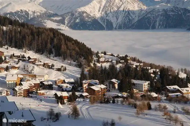 Riederalp at 1950 meters, snow from early December to mid-April. On a sunny plateau, so much greater chance of sunny days.