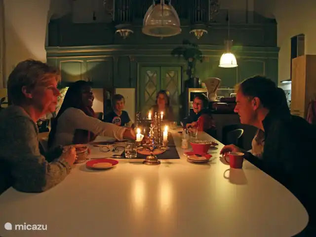 ievers et fryslân | Pays-Bas, Frise, Oosterwierum - maison de vacances Le soir, la salle à manger devient encore plus cosy !