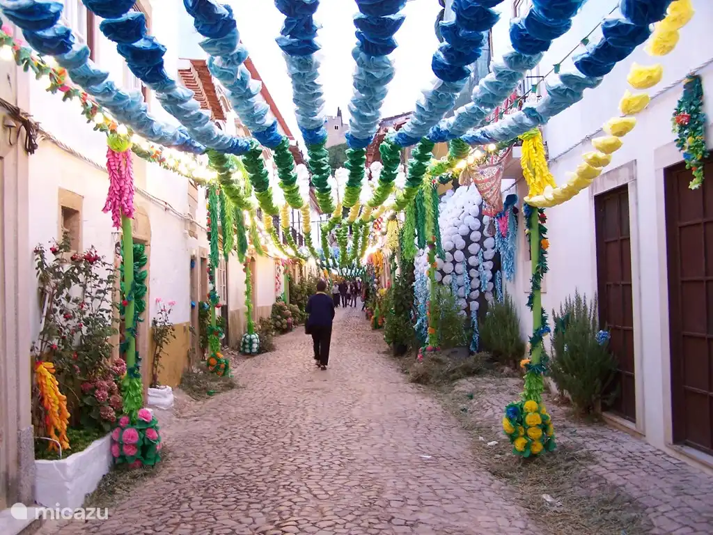 Vom 2. bis 10. Juli 2023 Festa dos Tabuleiros in der historischen Stadt Tomar. Das Festival findet alle 4 Jahre im Juli statt. Die Stadt ist dann voller Musik, Paraden und geschmückter Straßen.