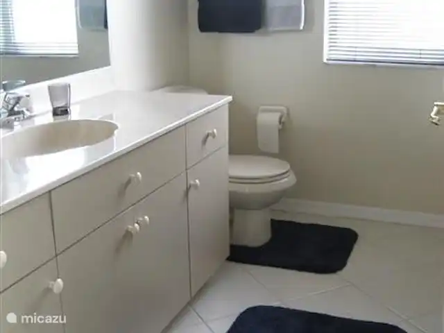 villa huren in Verenigde Staten, Florida, Spring Hill – Villa met zwembad in Spring Hill Badkamer behorend bij de achterslaapkamer, voorzien van een ruime instapdouche.