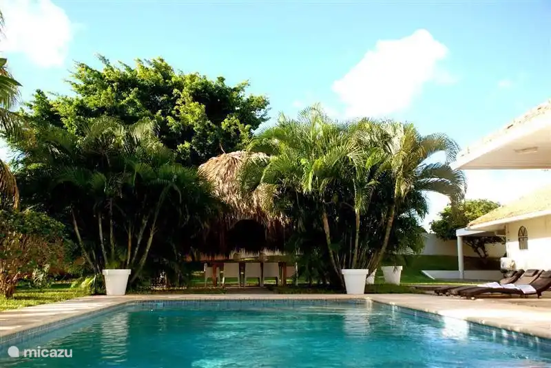 Tropical Villa ist ein großer kolonialen Villa mit schönen großen privaten Pool (5 x 10 Meter) in einem geräumigen 2000m2 großen, komplett ummauerten tropischen Garten.