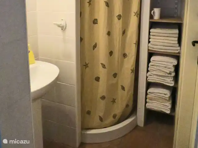 Panaderos huren in Spanje, Andalusië, Cómpeta - vakantiehuis Douche en handdoeken.