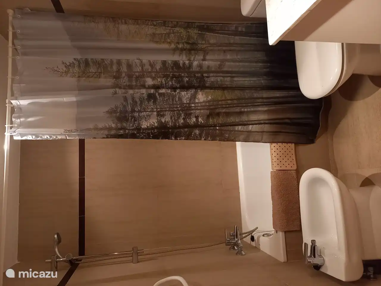 Badezimmer mit Badewanne/Dusche, Toilette und Bidet gehören zum Hauptschlafzimmer.