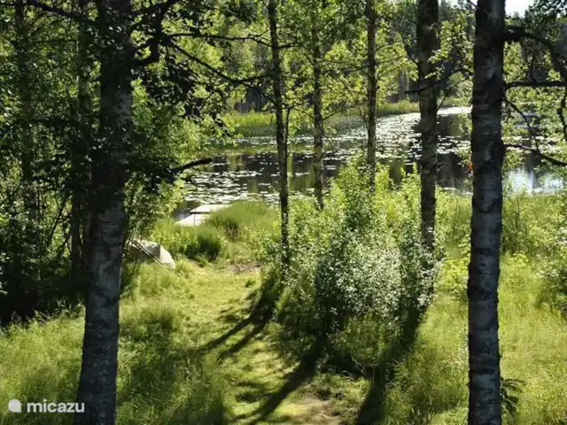 Alvsjo Herrgarden | Suède, Värmland, Filipstad - ferme Le chemin vers la jetée et le lac derrière la maison.