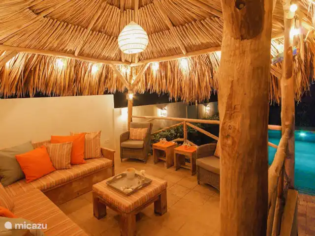 Villa Kas Orano | Curaçao, Banda Ariba (est), Jan Thiel - villa Vue depuis la terrasse du palapa lounge