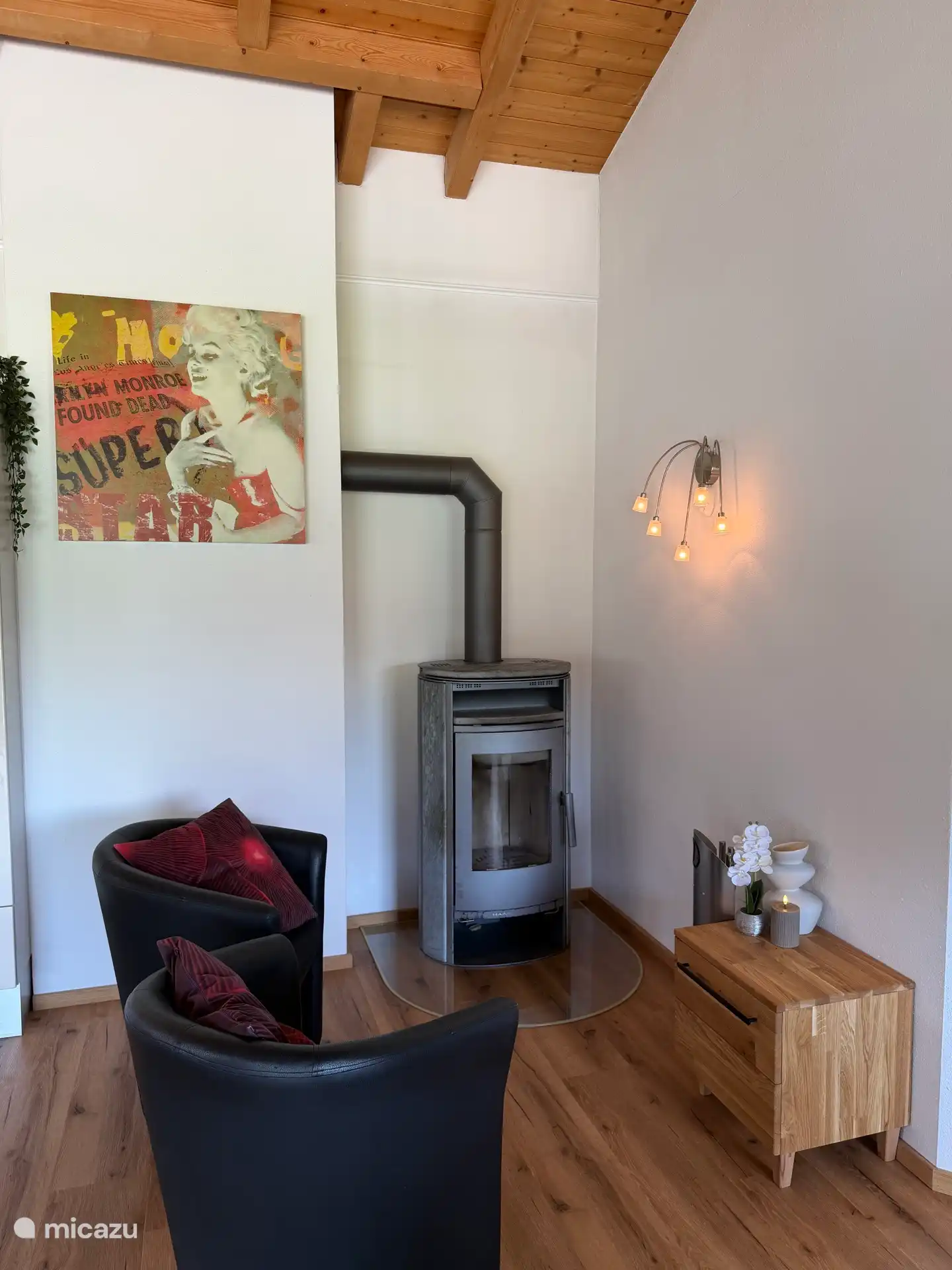 Chimenea con asiento