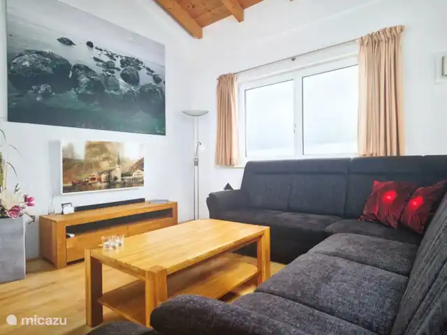 Haus-Myrte | Autriche, Salzburgerland, Flachau - appartement Le salon, TV (néerlandais) et WIFI / Internet gratuit