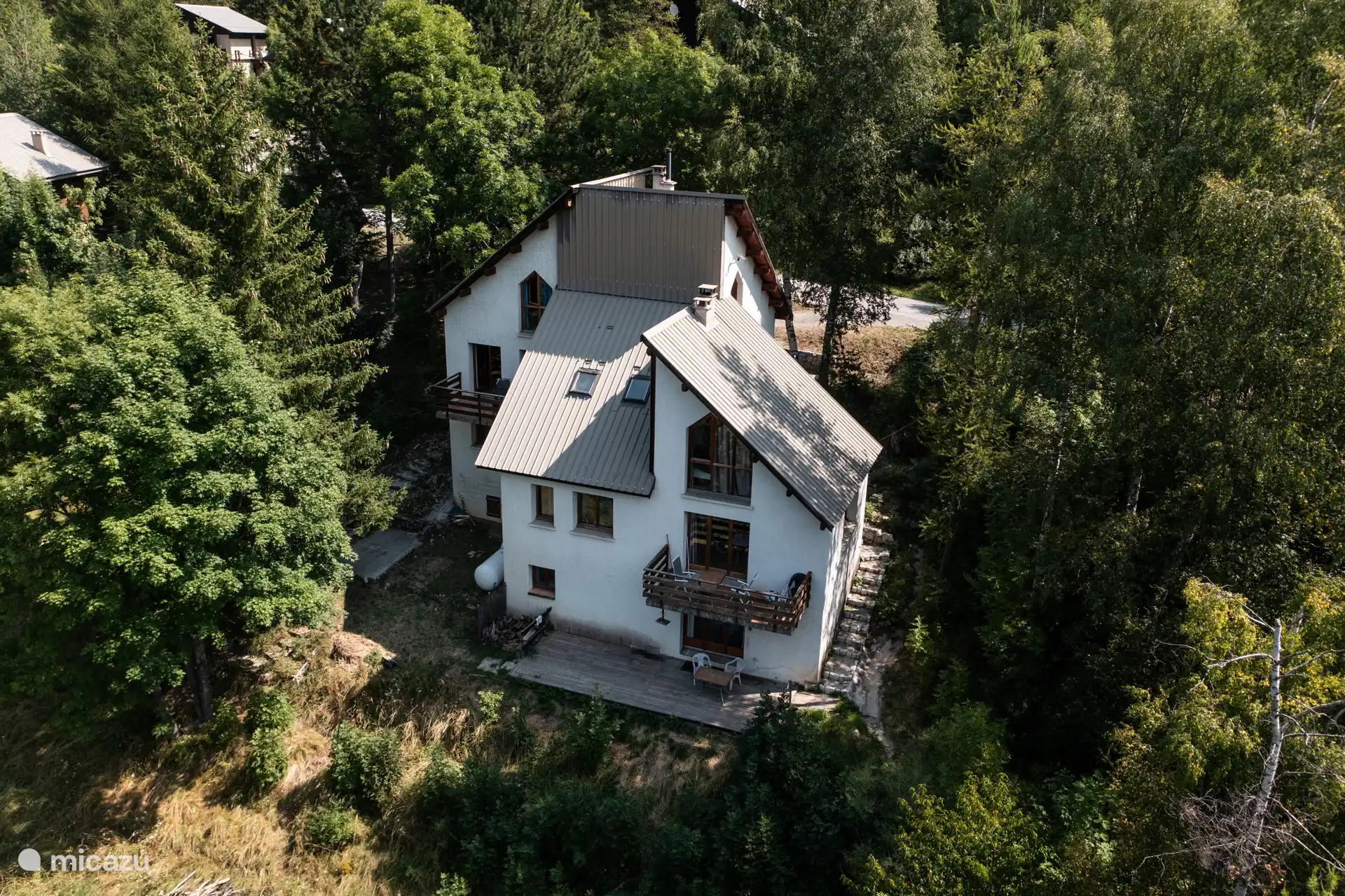 Vista aérea de la casa