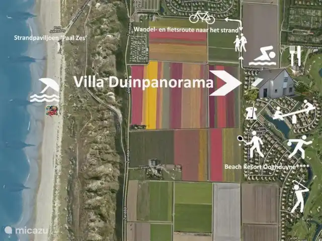 Location de Vacances Pays-Bas, Hollande du Nord, Julianadorp aan Zee, villa - Villa Ooghduyne Emplacement exact de la villa de vacances