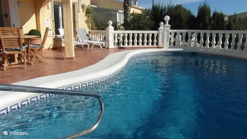 Niervormig zwembad direct aan het terras