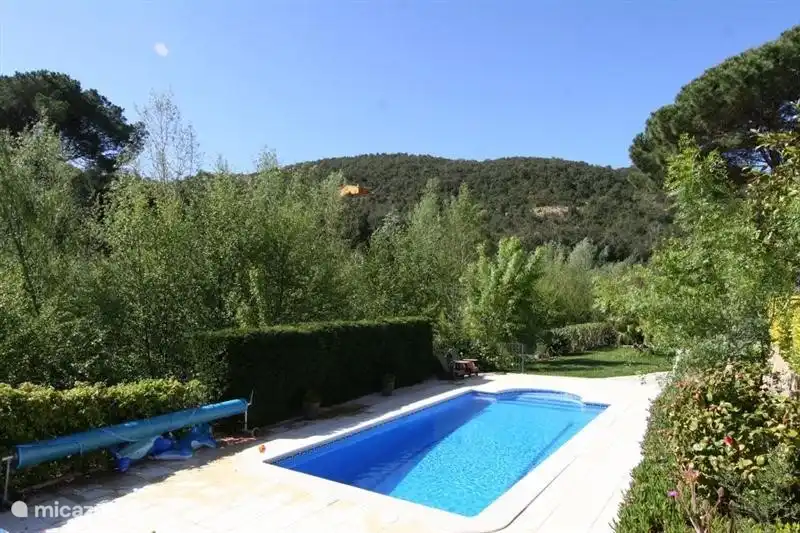 Private pool with beautiful green views.