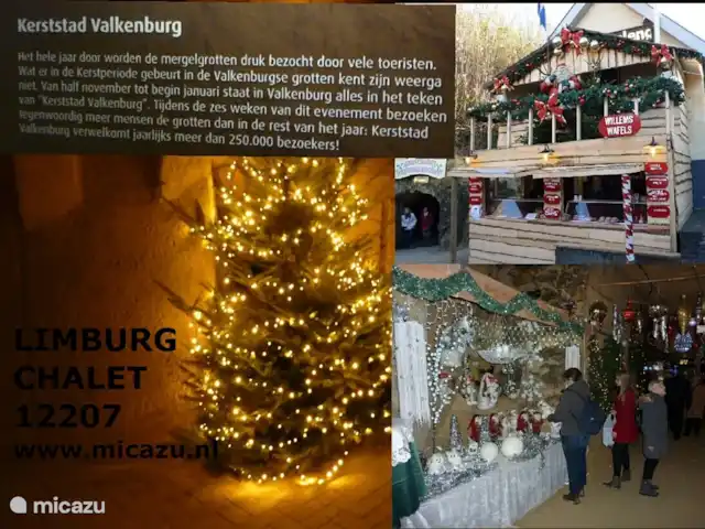 Location de Vacances Pays-Bas, Limbourg, Echt-Susteren, chalet - Chalet Limbourg Du 15 novembre 2024 au 5 janvier. En 2025, vous pourrez à nouveau profiter de CHRISTMAS CITY Valkenburg avec les MARCHÉS DE NOËL dans les GROTTES et la PARADE DE NOËL tous les mercredis et samedis soir.