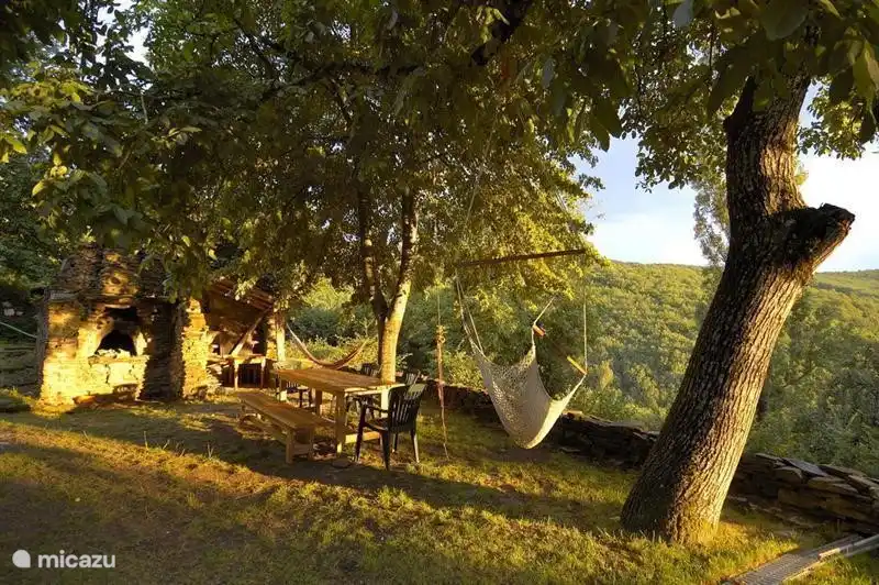 La terraza bajo el viejo nogal