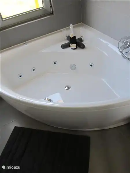 The luxury whirlpool in the bathroom