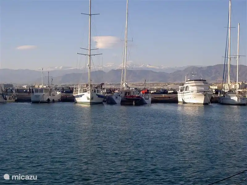 Sailboats in the marina of Almerimar.
