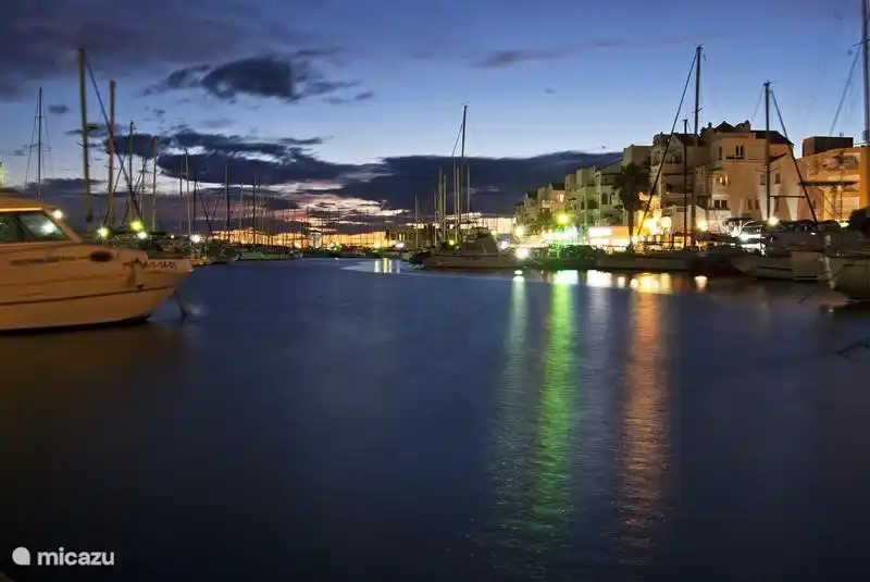 The center of Almerimar is made by the marina.
