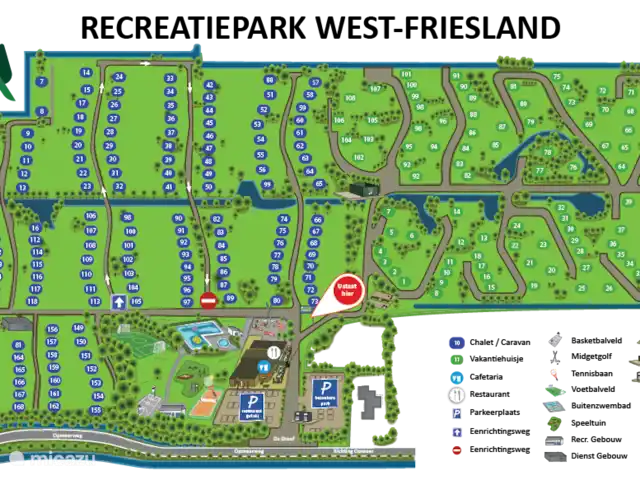 vakantiehuis huren in Nederland, Noord-Holland, Opmeer – Op meer Parkplattegrond huisnr. 95