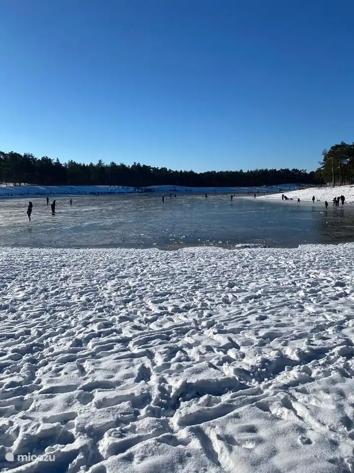 Schön im Winter auf dem Zandenplas, 600 Meter vom Bungalow entfernt 