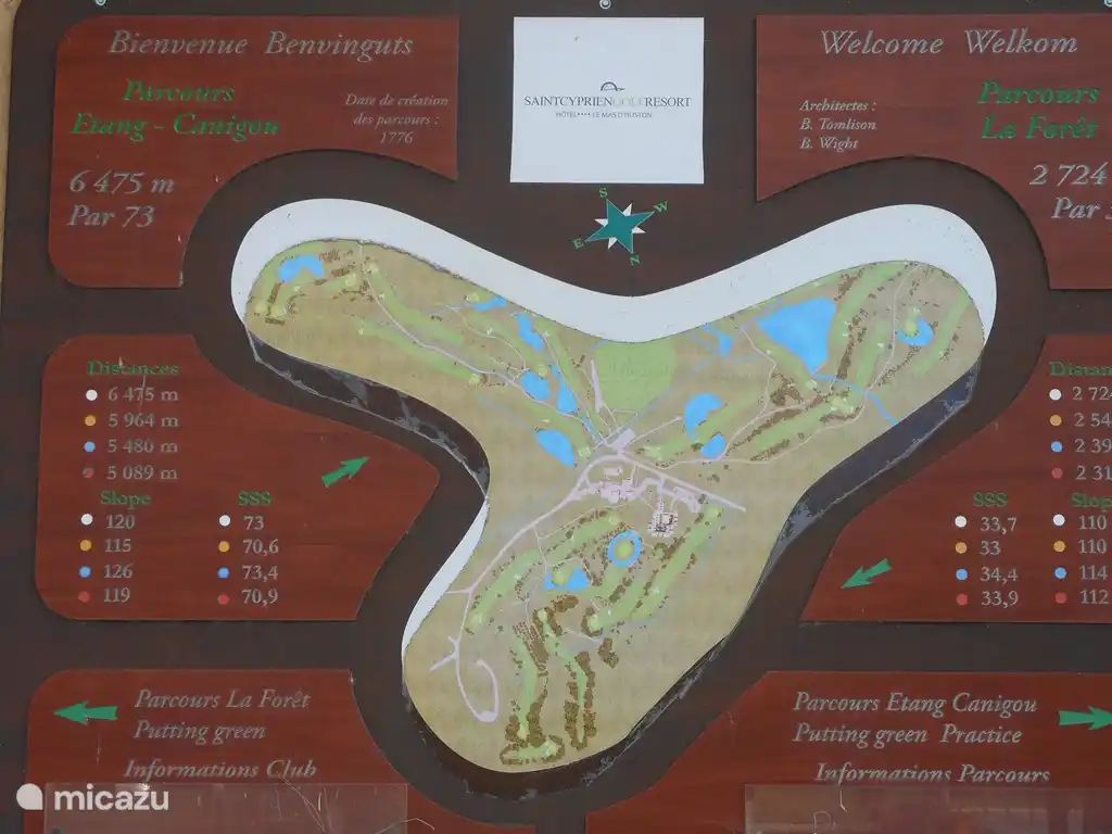 3 Plätze mit je 9 Löchern stehen für die Golfer unter uns bereit.