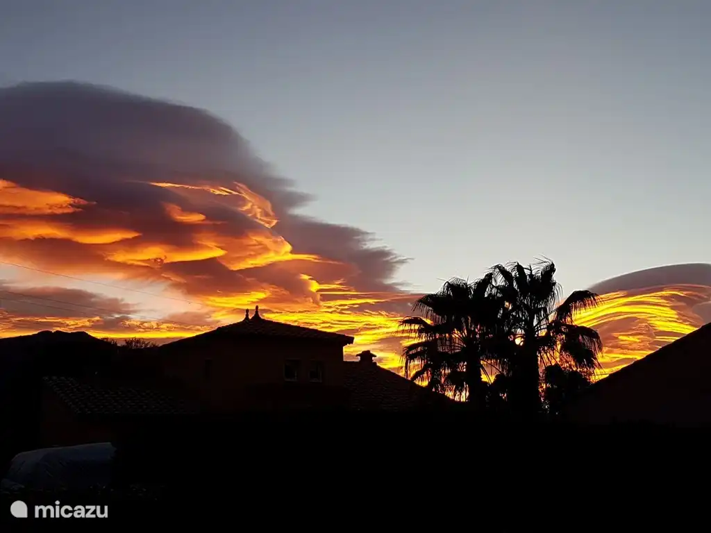 Der Abendhimmel ist oft schön.