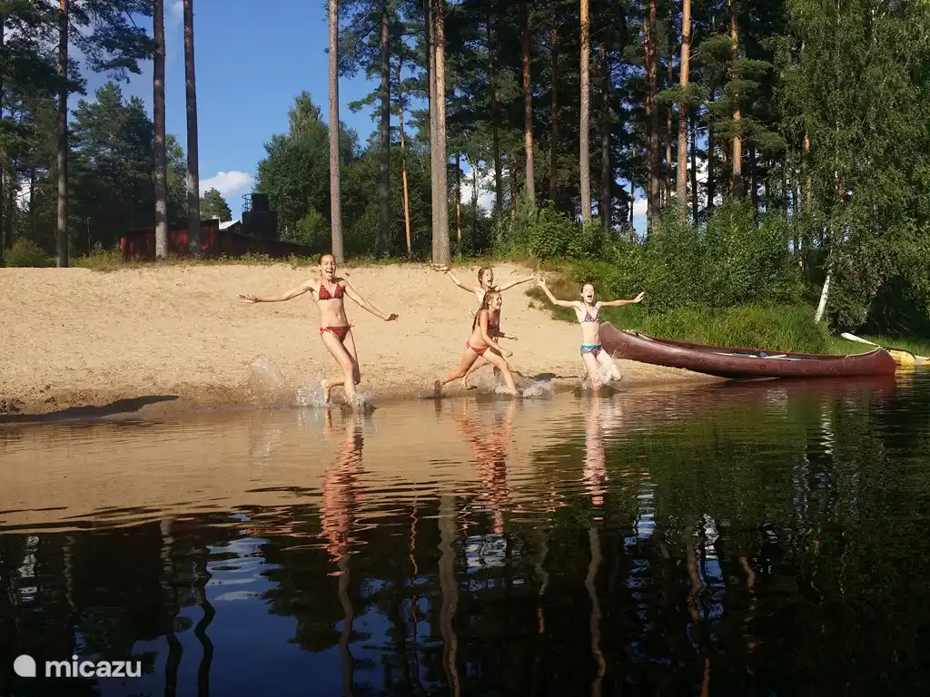 Private beach Mjönäs.
