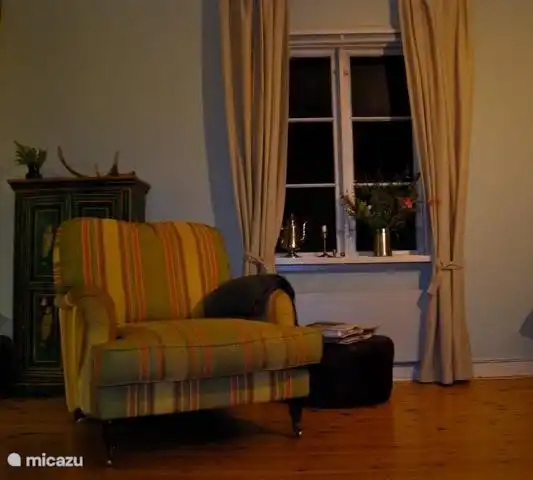 Living room with fireplace