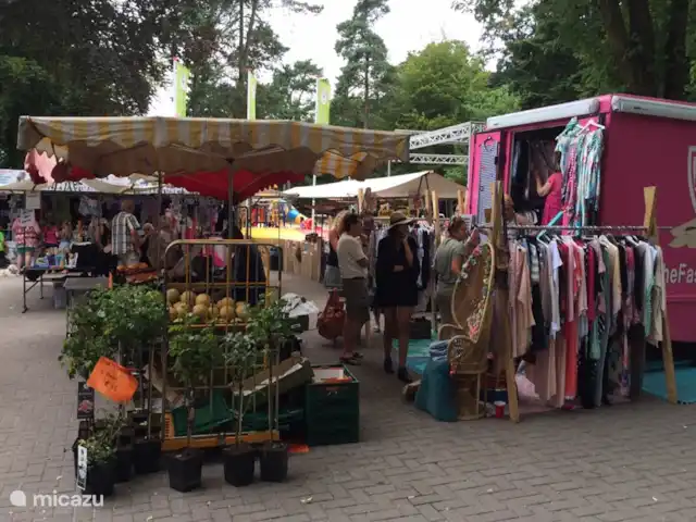 Sunny Chalet Beekbergen Veluwe huren in Nederland, Gelderland, Beekbergen - chalet Leuke braderie georganiseerd op het vakantiepark