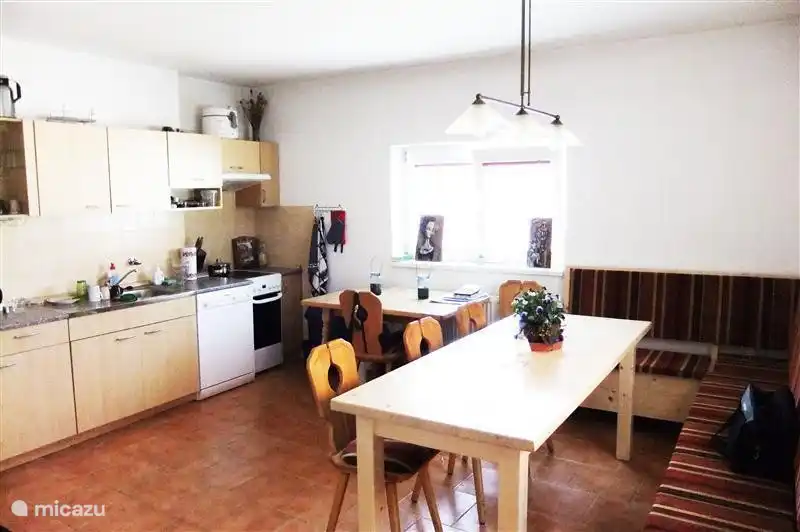 Large kitchen, fully equipped, including dishwasher, microwave, etc.