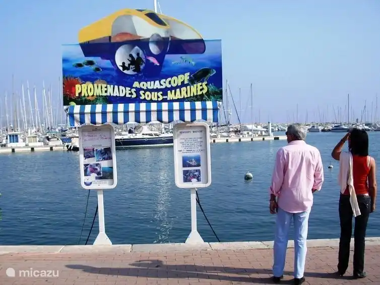 Im Hafen von Bandol können die Unterwasserwelt mit dem Aqua-Rahmen zu sehen.